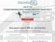 Tablet Screenshot of pare-brise.ca